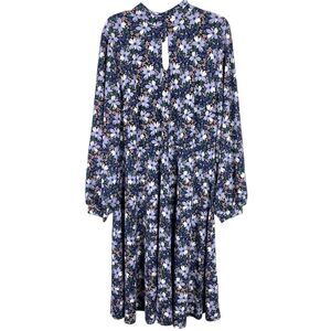 Eloquii Floral Long Sleeve Dress sz 18 2X Boho Prairie Ditsy Floral Romantic NWT